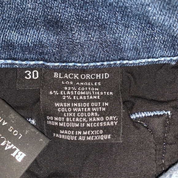 NEW Black Orchid Noah Frayed Splatter-Paint Jeans size 30 Blue - Picture 7 of 7